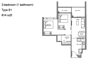 leedon-green-floor-plan-2-bedroom-type-b1-614sqft-singapore