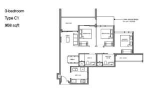 leedon-green-floor-plan-3-bedroom-type-c1-958sqft-singapore